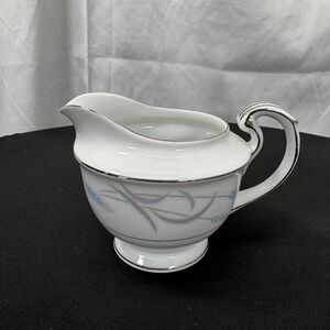 Vintage Valmont China Creamer Royal Wheat Gray Blue 5 1/2"